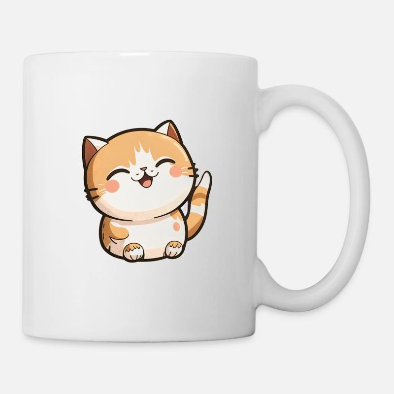 Autocollants CAT, T-shirts, Chats, Animaux de compagnie - Mug blanc - blanc