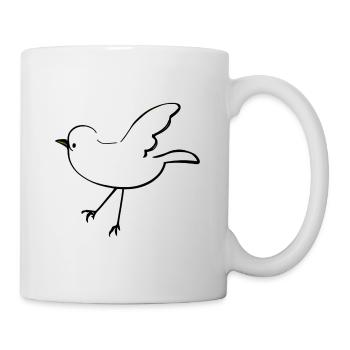 Vogel Tier fliegen cartoon - Tasse - Weiß - Rechts
