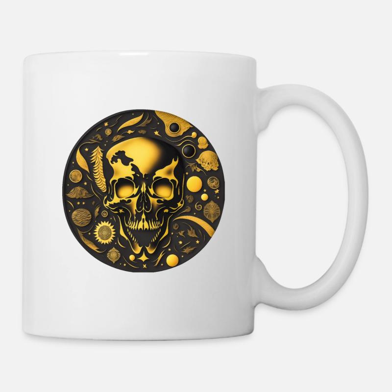 Ronde d’art du crâne - Mug blanc - blanc
