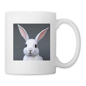 Niedlicher Hase Osterhase - Tasse - Weiß - Rechts