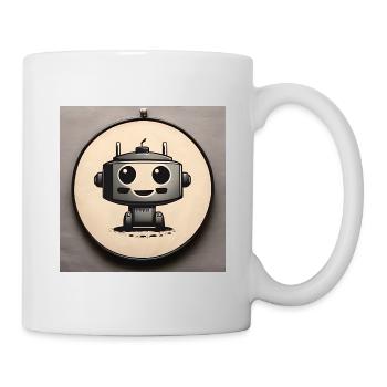 Robot mignon - Mug blanc - blanc - Droite