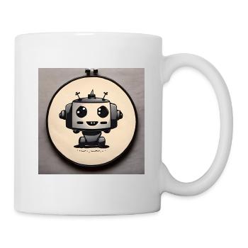Little cute robot motif - Mug - white - Right