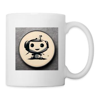Dessin de petit robot - Mug blanc - blanc - Droite