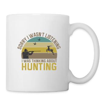 Jagen Jagdspruch & Jäger Geschenkidee - Tasse - Weiß - Rechts
