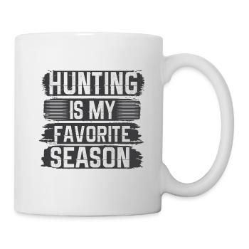 Jagen Jagdspruch & Jäger Geschenkidee - Tasse - Weiß - Rechts