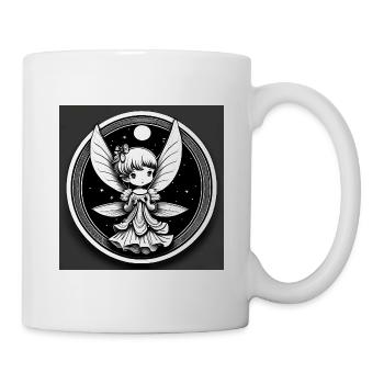 Kleine Fee Elfe Elve - Tasse - Weiß - Rechts