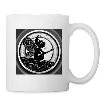 Romantische Elfe sexy sitzend - Tasse - Weiß - Rechts