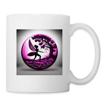 Romantische sexy Fee Elfe lila pink - Tasse - Weiß - Rechts