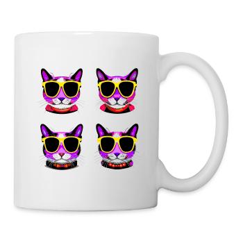 Cat Glasses Purple - Mug - white - Right