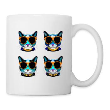 Cat Glasses Black - Mug - white - Right