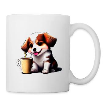 Dog and coffee, what else do you need? - Mug - white - Right
