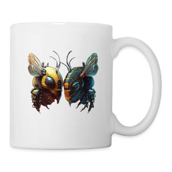 Bees in a futuristic look - Mug - white - Right