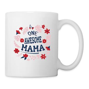 Muttertag Geschenkidee One Awesome Mama - Tasse - Weiß - Rechts