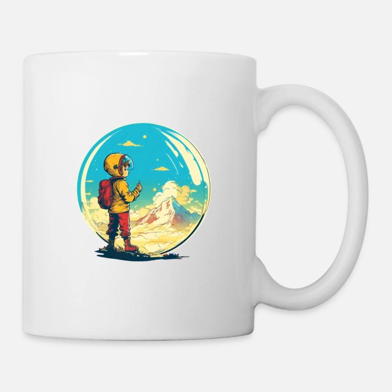 Little explorer conquers the world - Mug - white