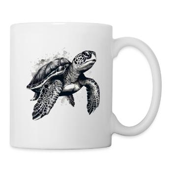 La tortue - Mug blanc - blanc - Droite
