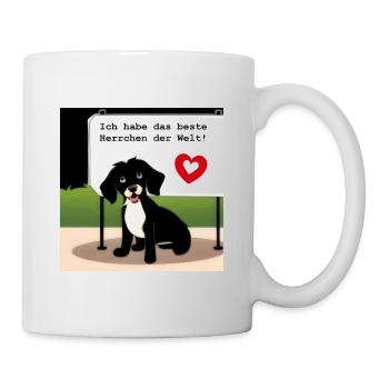Bestes Herrchen der Welt - Tasse - Weiß - Rechts