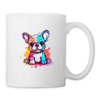 Little Bulldog Puppy French Abstract - Mug - white - Right