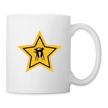 étoile de cirque trapèze duo - Mug blanc - blanc - Droite