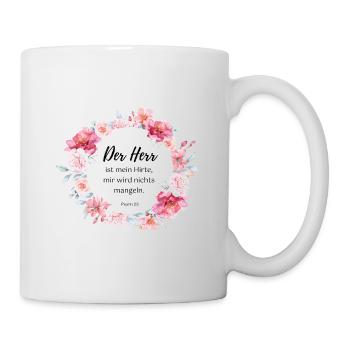Der Herr ist mein Hirte - Tasse - Weiß - Rechts