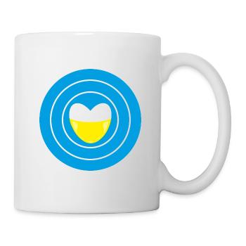 Trachtenmotiv Herz mit Bier. - Tasse - Weiß - Rechts