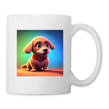 ADORABLE LITTLE CHEERFUL DOG - Mug - white - Right