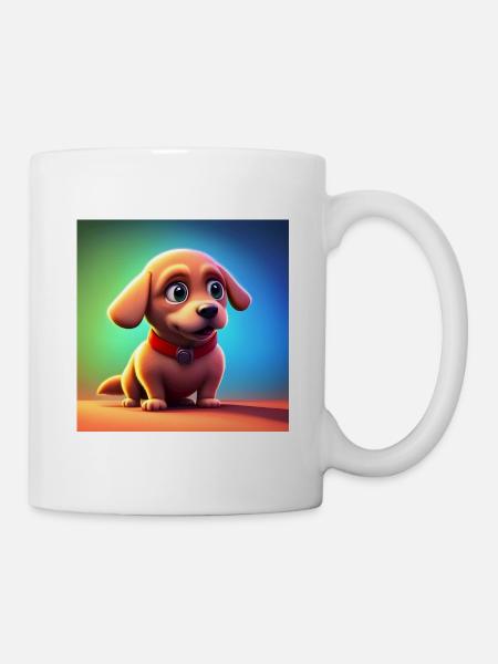 ADORABLE PETIT CHIEN JOYEUX - Mug blanc - blanc