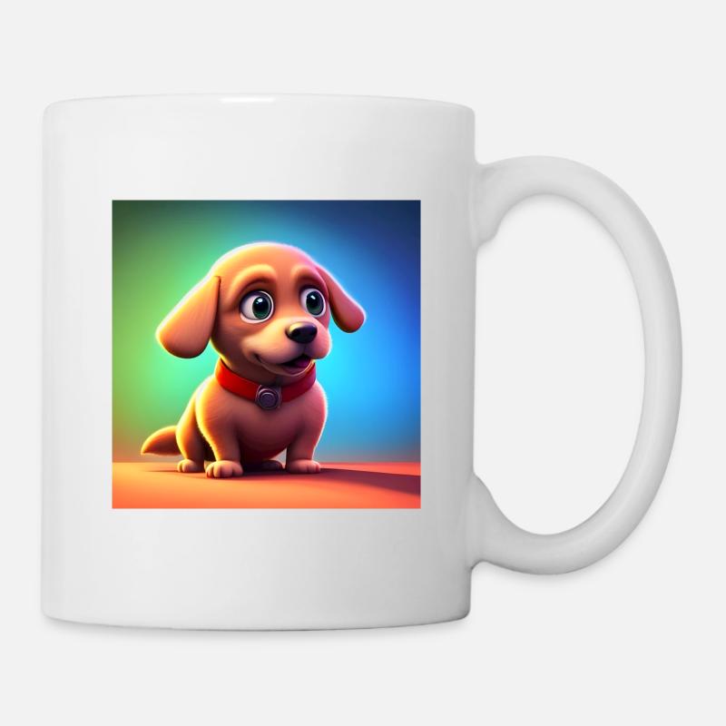 ADORABLE PETIT CHIEN JOYEUX - Mug blanc - blanc