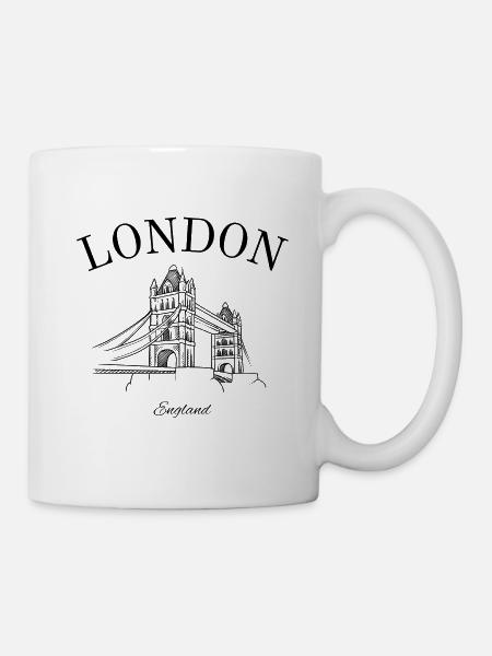 London - England - Tower Bridge - Reise - Tasse - Weiß
