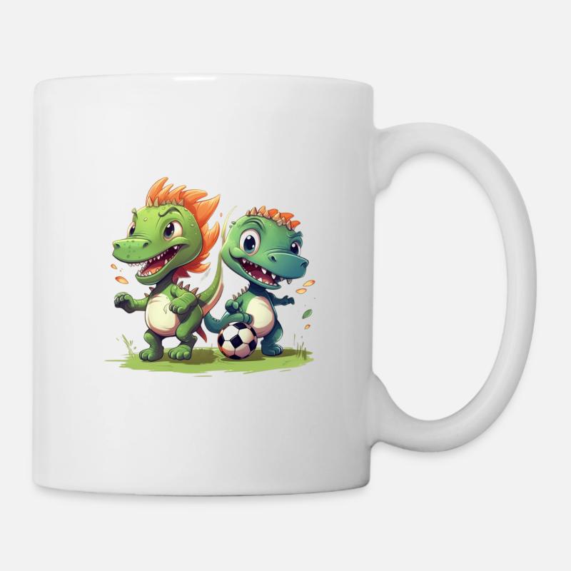 Dino Footballeur - Mug blanc - blanc