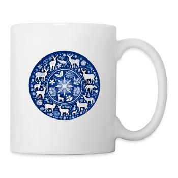 Perfektes Weihnachtsgeschenk - Rentier Ornament - Tasse - Weiß - Rechts
