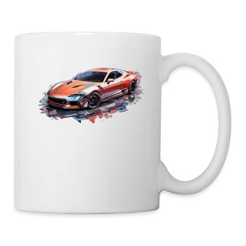 Sportauto mit bunten Farben - Tasse - Weiß - Rechts