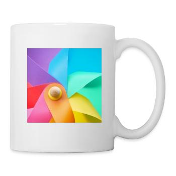 Windmühle in Regenbogenfarben Detail - Tasse - Weiß - Rechts