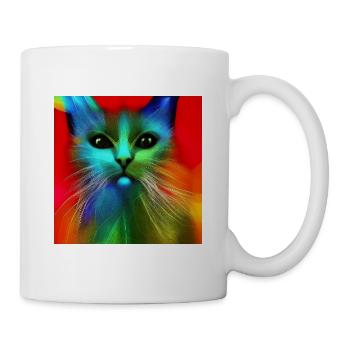 Freaky Cat - Tasse - Weiß - Rechts