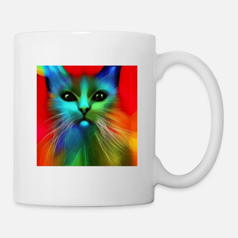 Freaky Cat - Tasse - Weiß