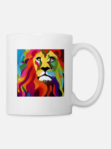 Tiger Gemälde - Tasse - Weiß