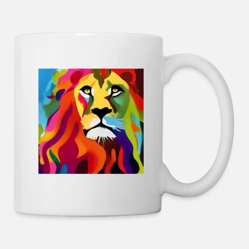 Tiger Gemälde - Tasse - Weiß