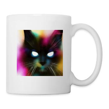 Creepy Cat - Tasse - Weiß - Rechts
