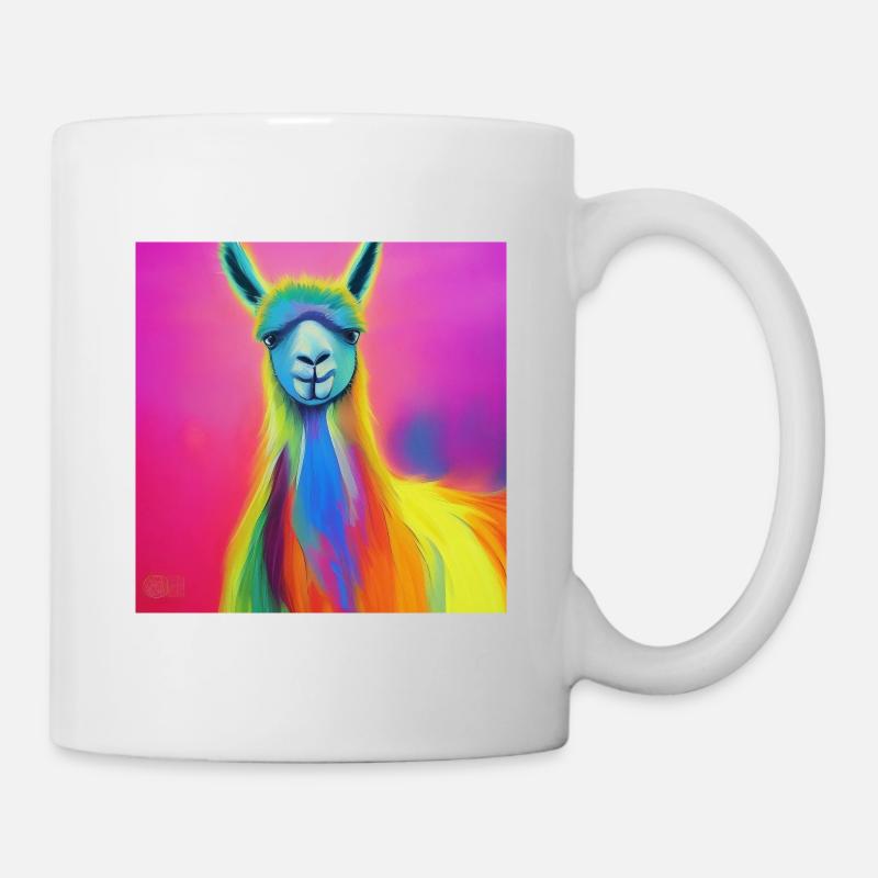 KI Lama - Tasse - Weiß