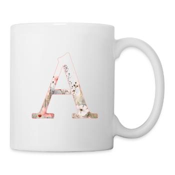 Personalizable Monogram A Floral Pattern - Mug - white - Right