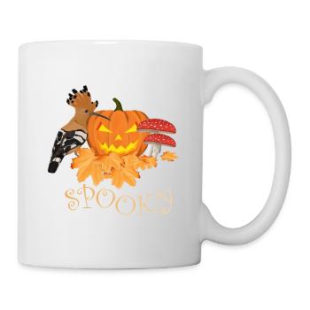 Wiedehopf Vogel Vogelbeobachter Halloween Spooky - Tasse - Weiß - Rechts