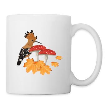 Wiedehopf Herbst Vogel Vogelbeobachter Halloween - Tasse - Weiß - Rechts