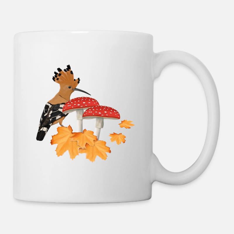 Hoopoe Autumn Bird Birdwatcher Halloween - Mug - white