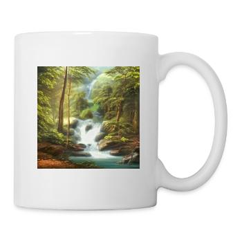 Bach im Wald - Tasse - Weiß - Rechts