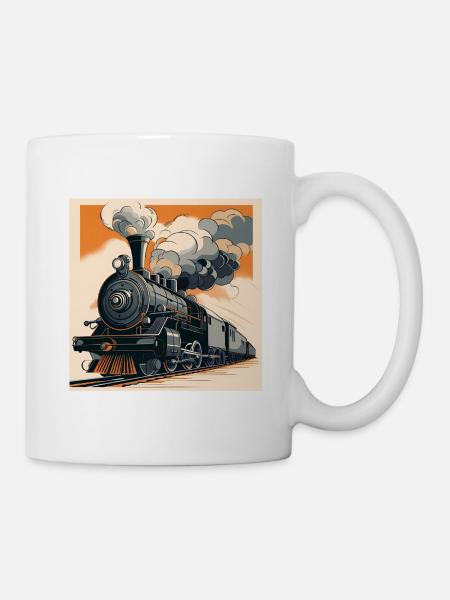 Steam Locomotive No.10 by Cora.Art - Tasse - Weiß