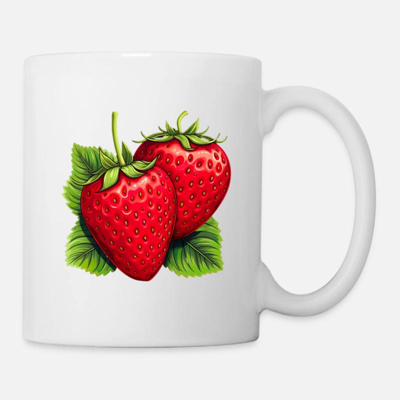 Erdbeere Erdbeeren für einen Erdbeer Liebhaber - Tasse - Weiß