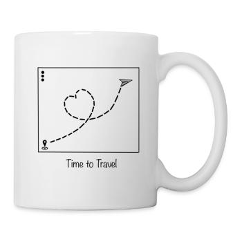 Time to travel - Tasse - Weiß - Rechts