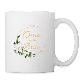 Oma ist die Beste! Personalisierbares Design - Tasse - Weiß - Rechts