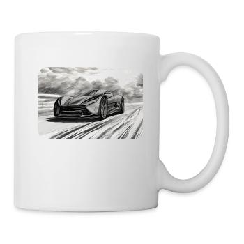 Sportwagen adrenalin - Tasse - Weiß - Rechts
