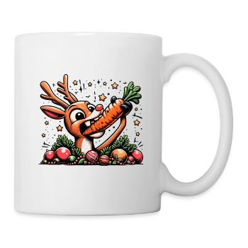 Rudolph le renne - Conception de jardin de Noël - Mug blanc - blanc - Droite