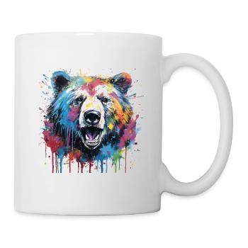 Stylish Bear Gift Grizzly Bear Brown Bear - Mug - white - Right